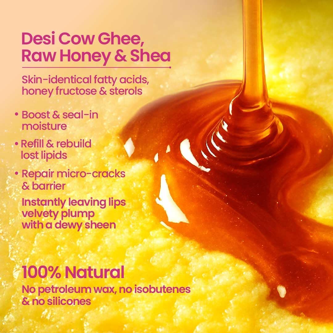 Nat Habit Lip Balm Fresh Infused Pomegranate Rose, 10g, Lip Butter With Desi Ghee & Raw Honey - View 6 of 6