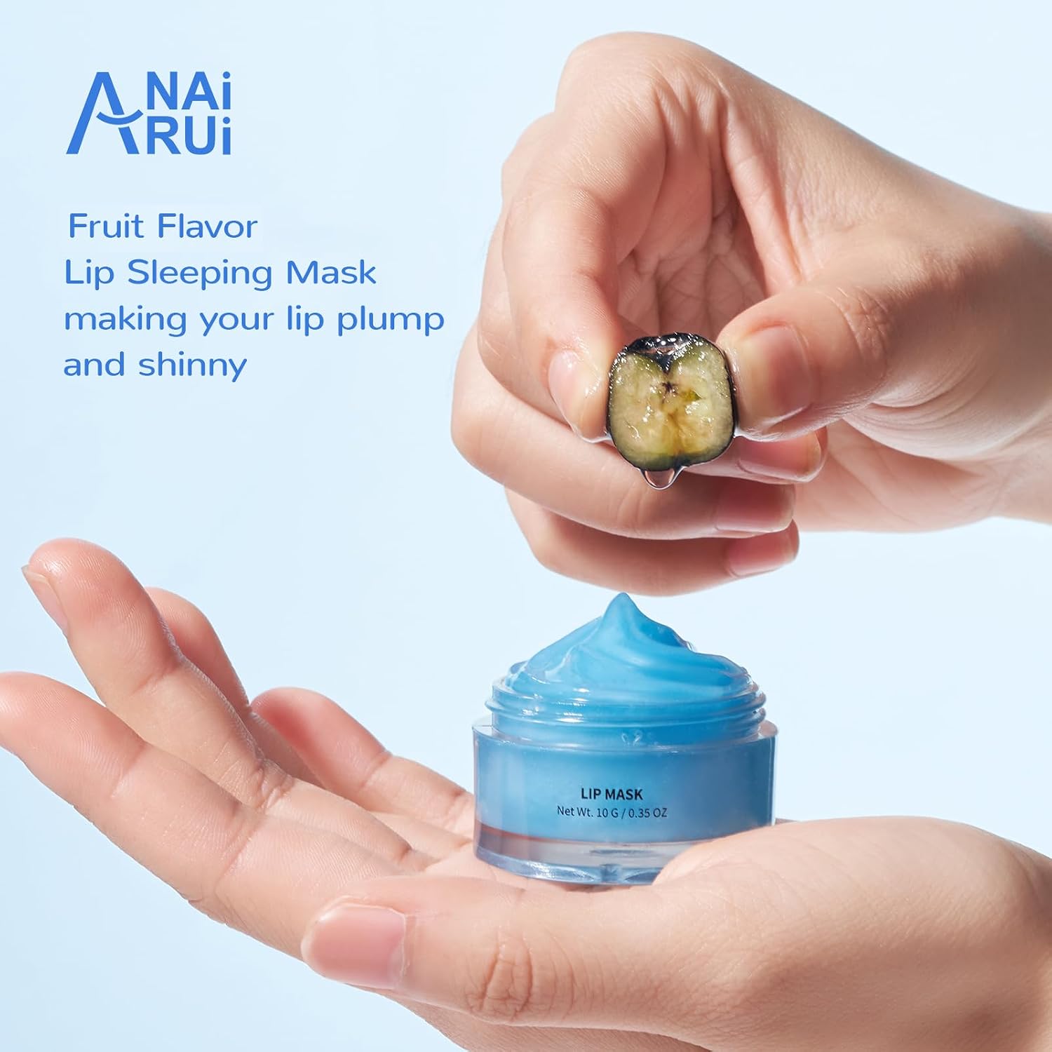 ANAI RUI Lip Scrub & Lip Mask Set, Blueberry | Overnight Moisturizing, Sugar Lip Exfoliator, For Dry, Chapped, Dark Lips - View 2 of 8