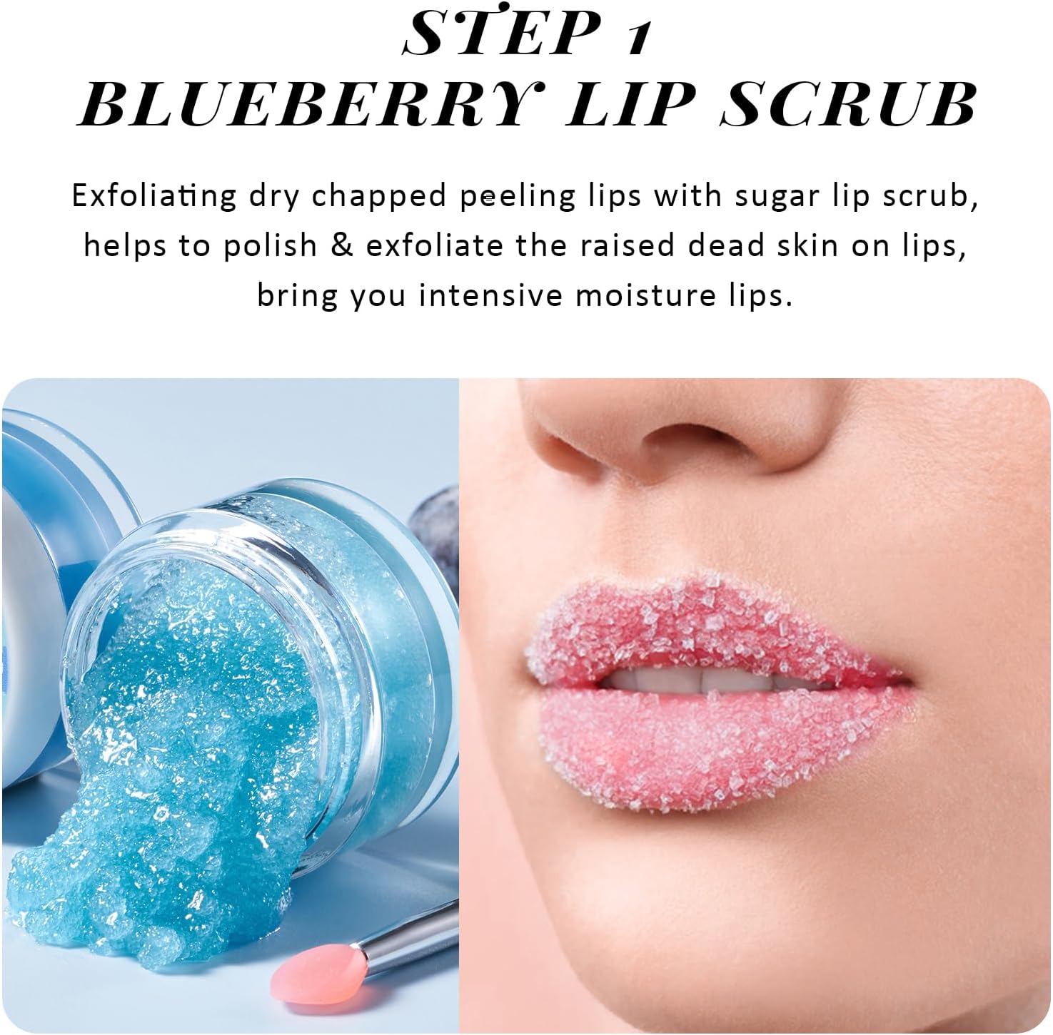 ANAI RUI Lip Scrub & Lip Mask Set, Blueberry | Overnight Moisturizing, Sugar Lip Exfoliator, For Dry, Chapped, Dark Lips - View 5 of 8