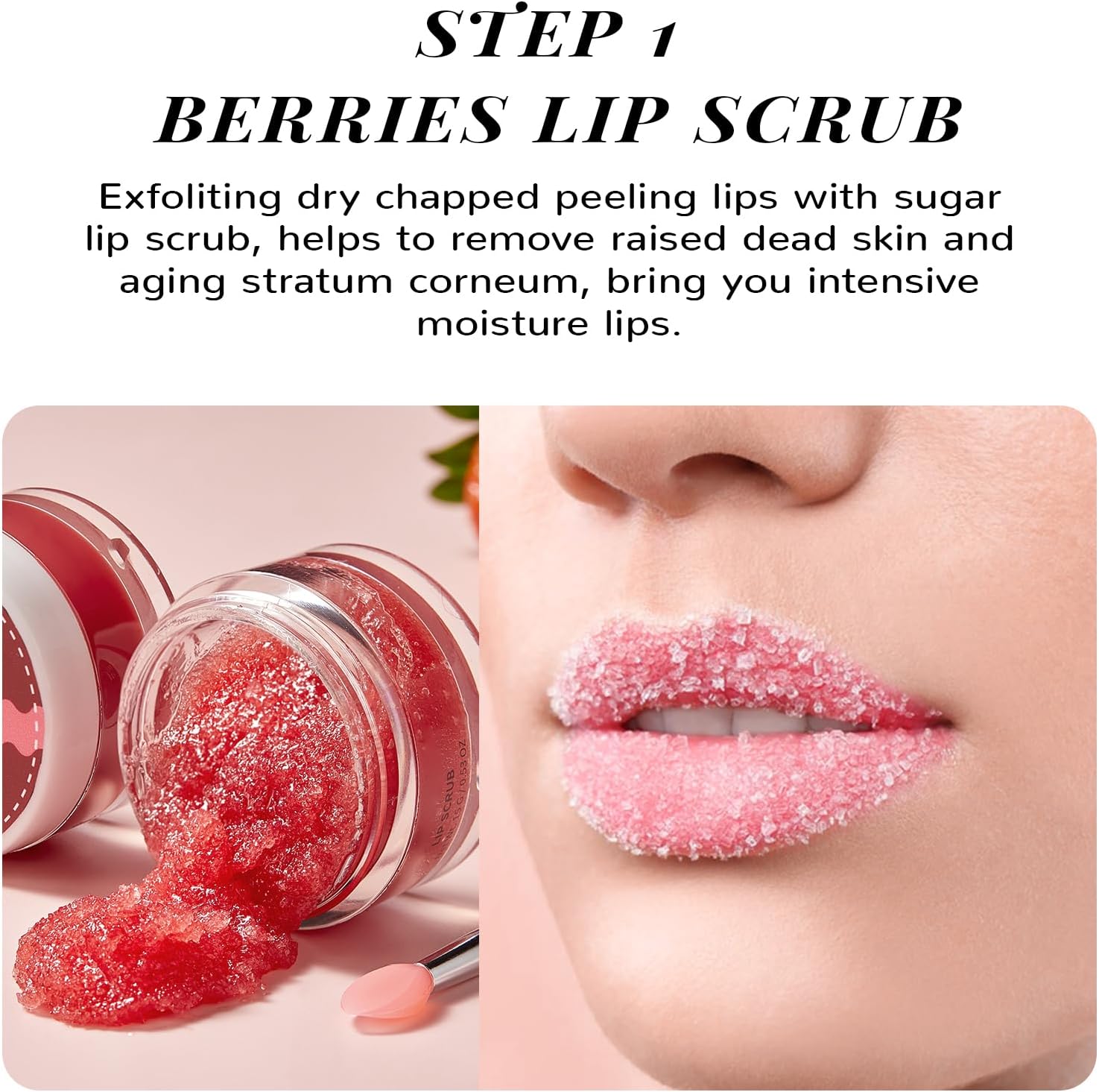 Lip Scrub & Lip Mask Set, Lip Sleeping Mask, Overnight Treatment Lip Care Products, Holiday Gift Set for Girls, Moisturize & Nourish, Dry Cracked Lips, Intense Hydration with Vitamin C - View 5 of 7