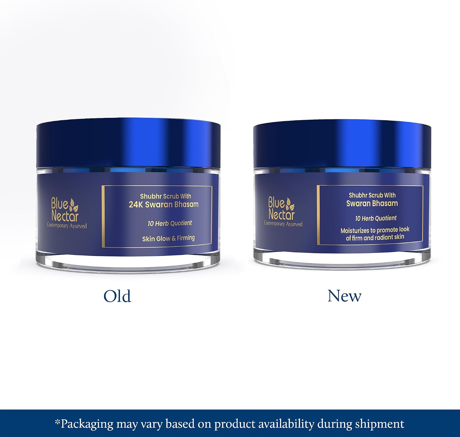 Blue Nectar 24K Gold Face Scrub for Glowing Skin | Naturally Exfoliating Scrub for Men & Women with Walnut & Kumkumadi | Ayurvedic Tan Removal (12 Herbs, 50g) - View 6 of 6