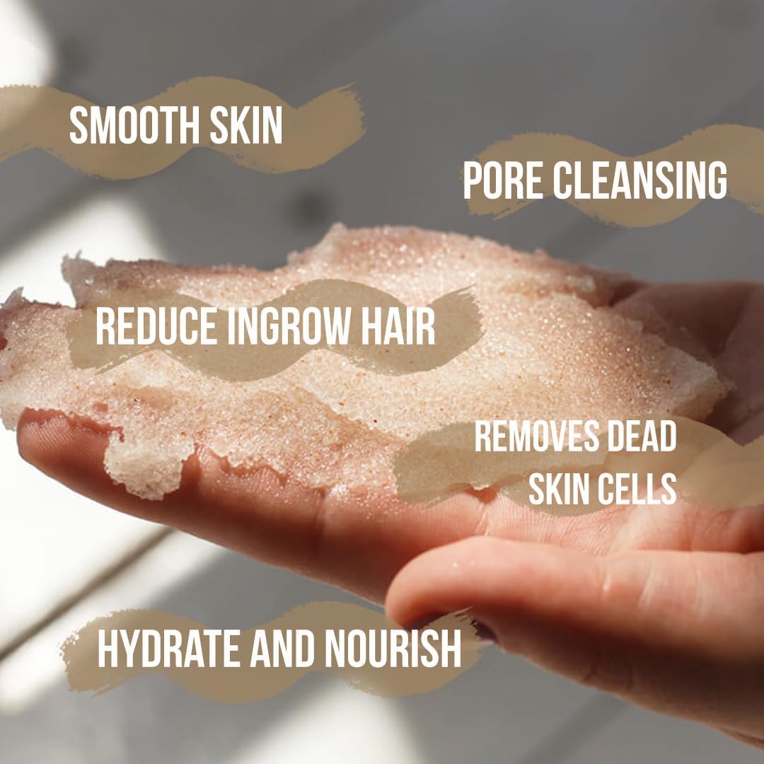 White Naturals Organic Coconut Scrub, Exfoliating Body Scrub, Face and Body Coconut Scrub, Pure Coconut Oil Scrub with Shea Butter, Vitamin E and Oils, Nourishing and Hydrating, Gentle Exfoliation and - View 2 of 6