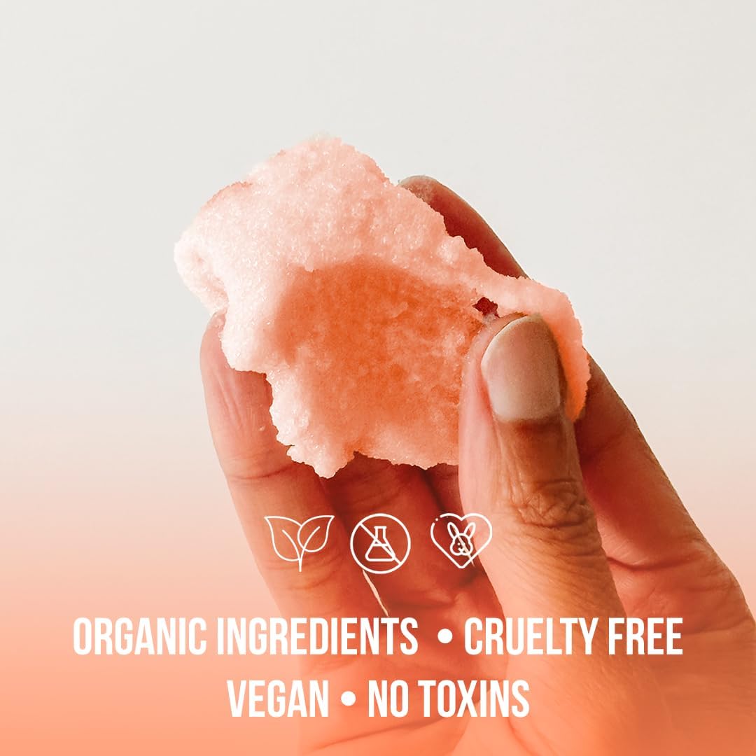 Organic Grapefruit Salt Scrub Moisturize & Soften Skin, Pure Natural Skincare Exfoliator, Shower Scrub For Exfoliating Dead Sea Cells, Body Scrubber & Face Cleanse, Infused Essential Oil & Nutrients - View 3 of 7