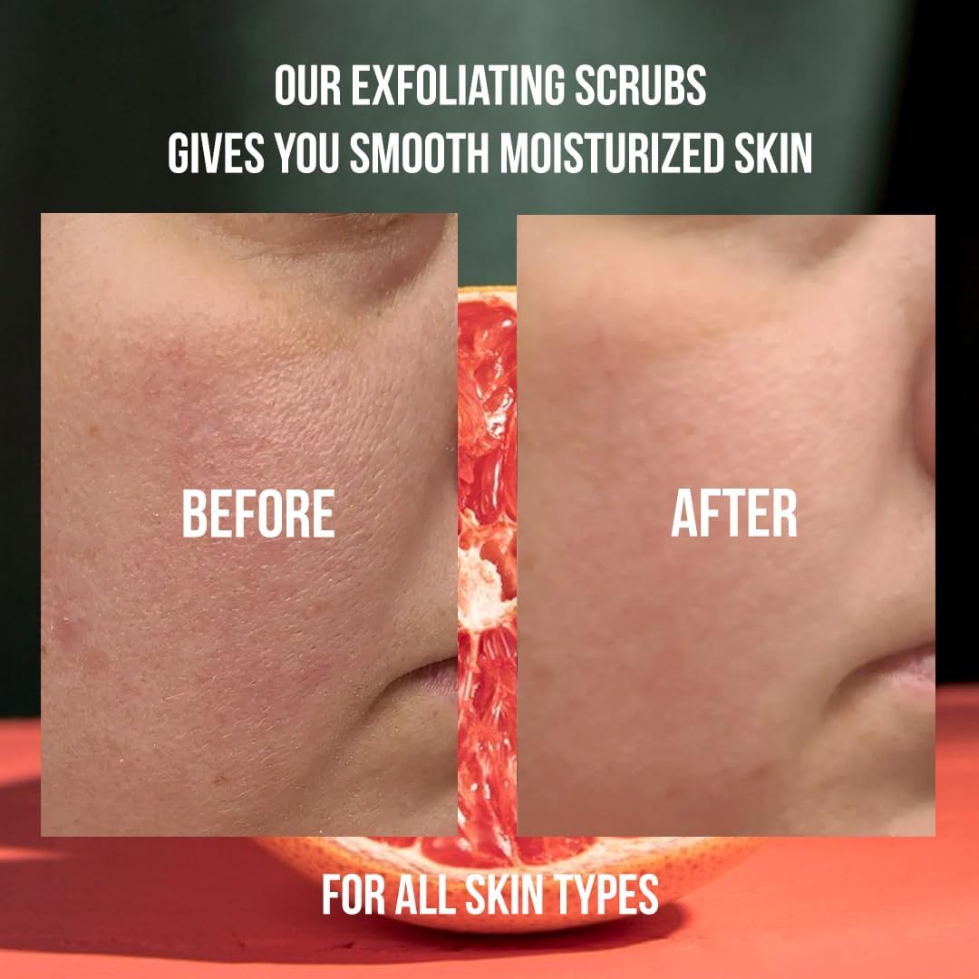 Organic Grapefruit Salt Scrub Moisturize & Soften Skin, Pure Natural Skincare Exfoliator, Shower Scrub For Exfoliating Dead Sea Cells, Body Scrubber & Face Cleanse, Infused Essential Oil & Nutrients - View 6 of 7