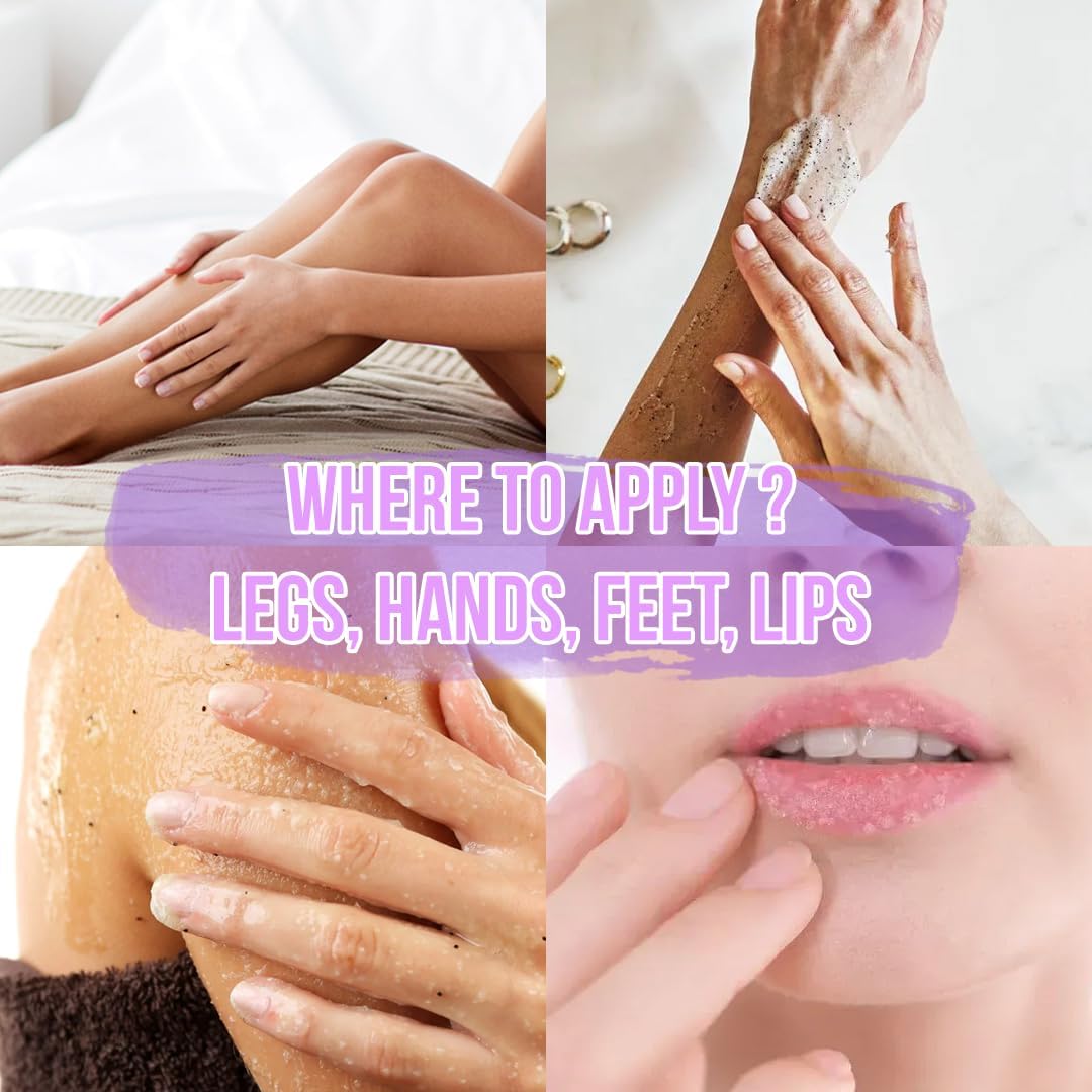 White Naturals Lavender Scrub , Gentle Exfoliating Body Scrub for Super Soft Skin, 100% Organic and Pure Aromatherapy Exfoliate To Cleanse, Detoxify and Smooth. - View 3 of 6