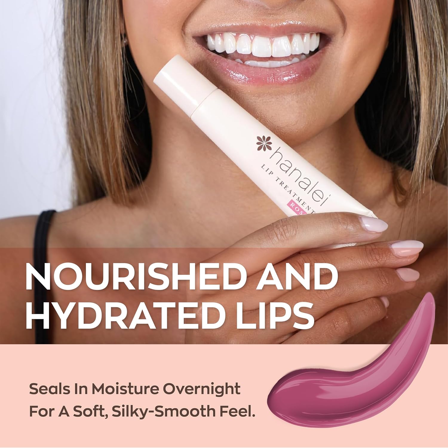 Hanalei Kukui Oil Lip Treatment – Rose Pink, Overnight Balm 15g | Kukui Oil, Shea Butter & Grapeseed Oil, Intensive Overnight Moisturizer, Heals Dry & Cracked Lips, Cruelty-Free - View 7 of 8
