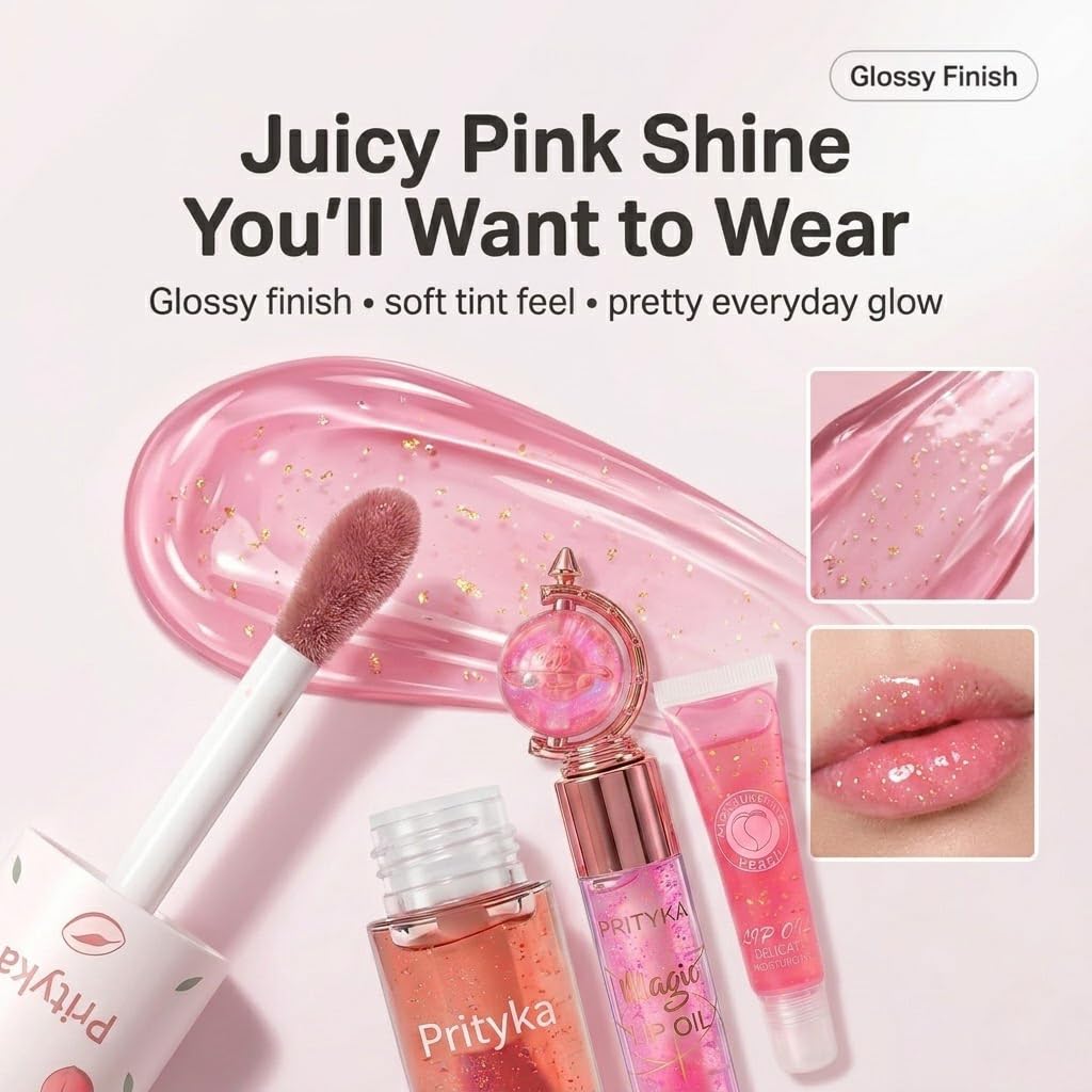 Cute Trendy Lipgloss Combo for Girls – Butterfly Korean Lipgloss, Tube LipGloss & Moisturizing Glob Lip Balm for Dry Lips, Perfect Glossy Finish for Everyday Glam & Gifting | Cute Trendy Lipgloss - View 2 of 7