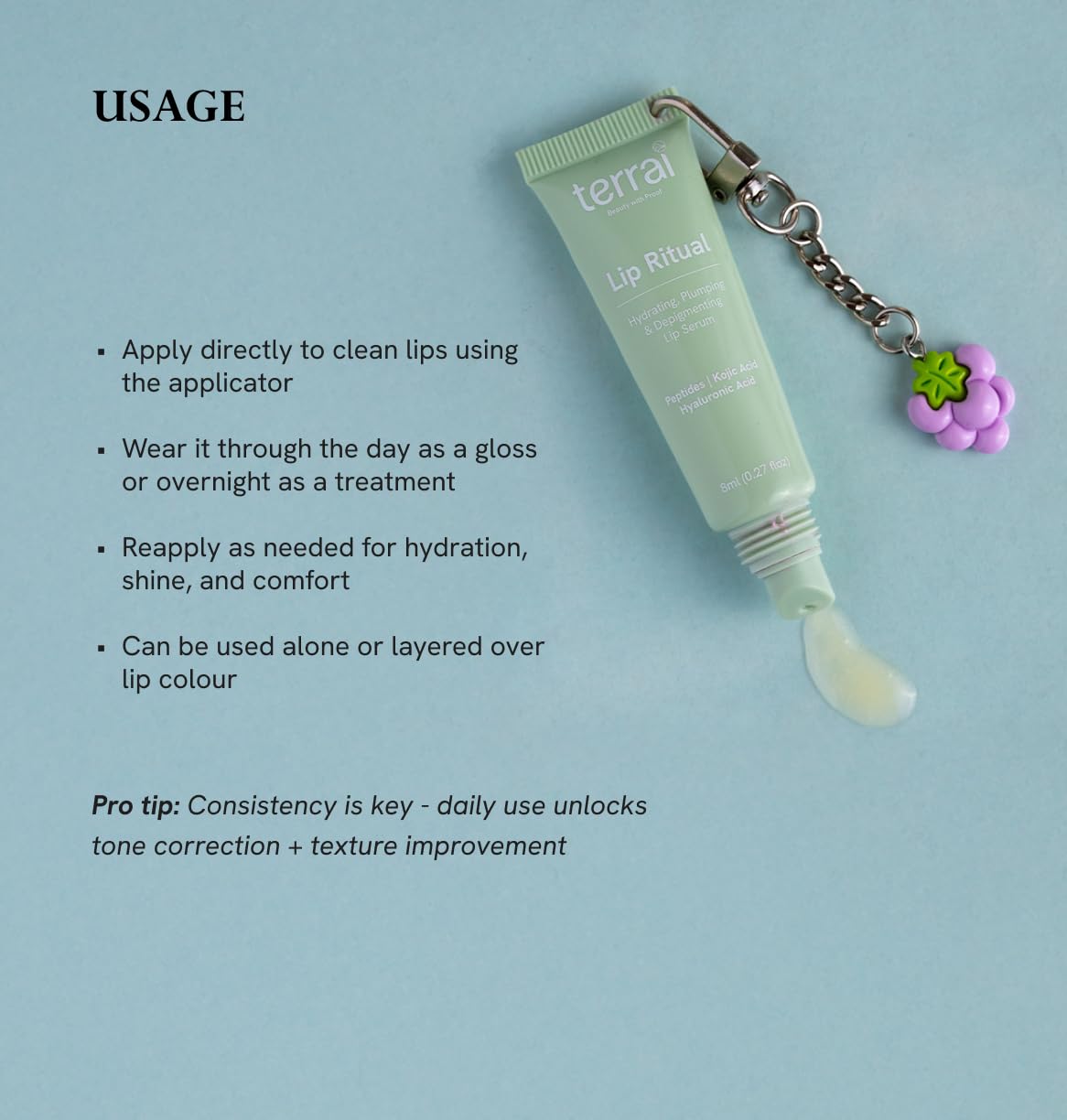 Lip Ritual Lip Serum Gloss | Depigmenting, Hydrating & Plumping with Peptides, Niacinamide, & Vitamin C | Brightens Dark Lips & Evens Lip Tone | Clinically Proven for Dry, Chapped, Cracked & Pigmented Lips | 8ml - View 5 of 8
