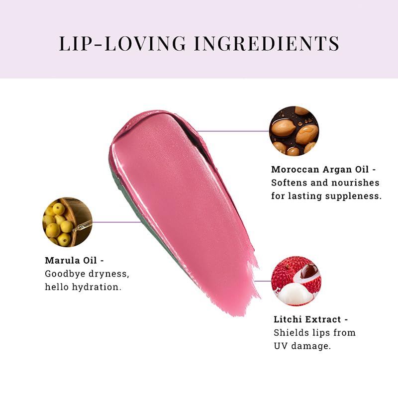 Moisture Shine Lipstick | Get Light Catching Shine | High Gloss, Ultra-Creamy & Rich Payoff | Buildable, Non-Sticky Finish | Vegan & Paraben Free | Pretty Please | 4g - View 4 of 5