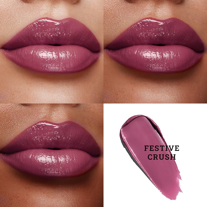 Moisture Shine Lipstick | Get Light Catching Shine | High Gloss, Ultra-Creamy & Rich Payoff | Buildable, Non-Sticky Finish | Vegan & Paraben Free | Festive Crush | 4g - View 2 of 5