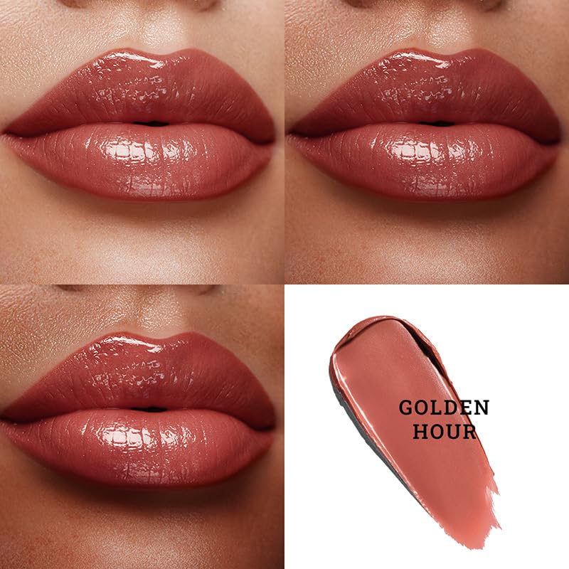 Moisture Shine Lipstick | Get Light Catching Shine | High Gloss, Ultra-Creamy & Rich Payoff | Buildable, Non-Sticky Finish | Vegan & Paraben Free | Golden Hour | 4g - View 2 of 5