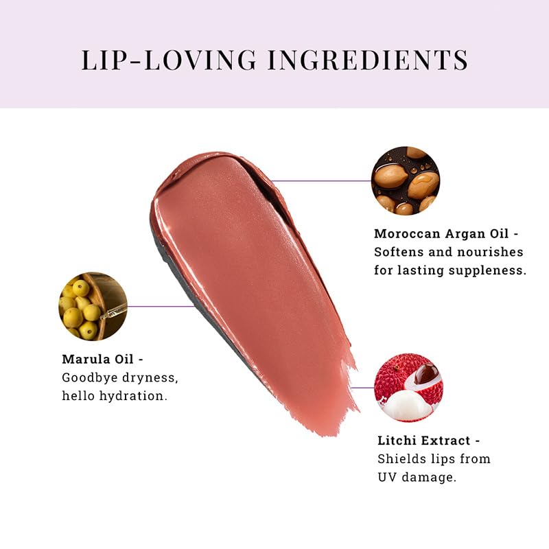 Moisture Shine Lipstick | Get Light Catching Shine | High Gloss, Ultra-Creamy & Rich Payoff | Buildable, Non-Sticky Finish | Vegan & Paraben Free | Golden Hour | 4g - View 4 of 5