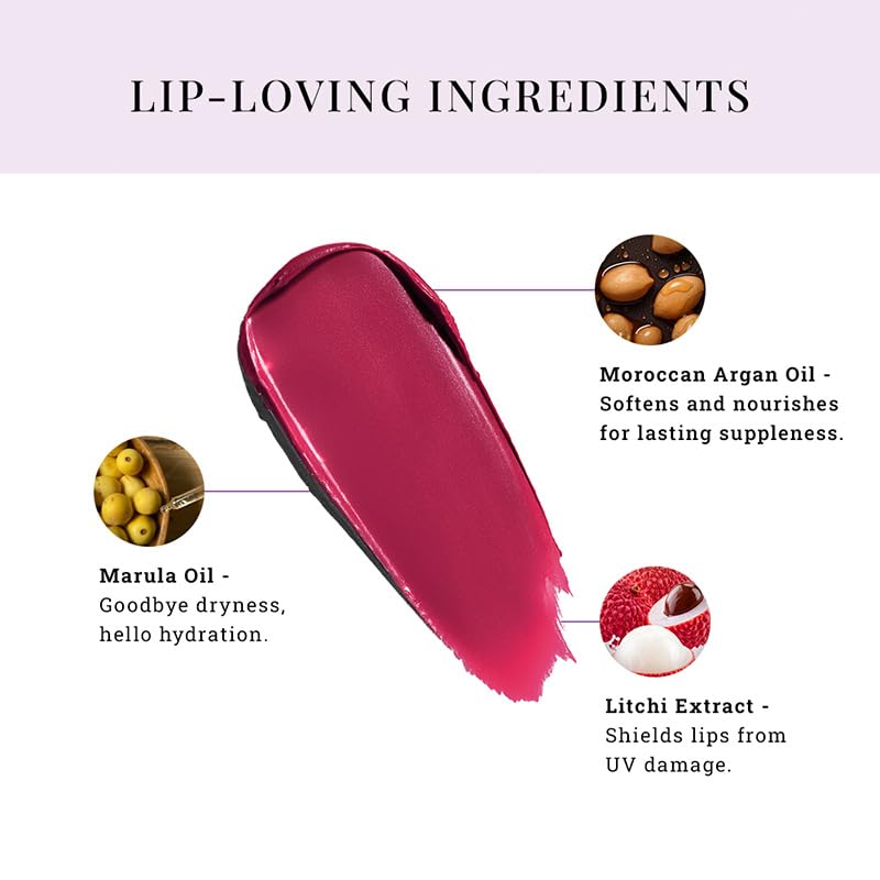 Moisture Shine Lipstick | Get Light Catching Shine | High Gloss, Ultra-Creamy & Rich Payoff | Buildable, Non-Sticky Finish | Vegan & Paraben Free | Cherry On Top | 4g - View 4 of 5