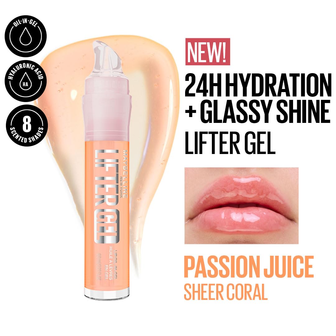 Maybelline New York Lifter Gel Lip Oil In Gel, Passion Juice, 6.6ml - View 7 of 7
