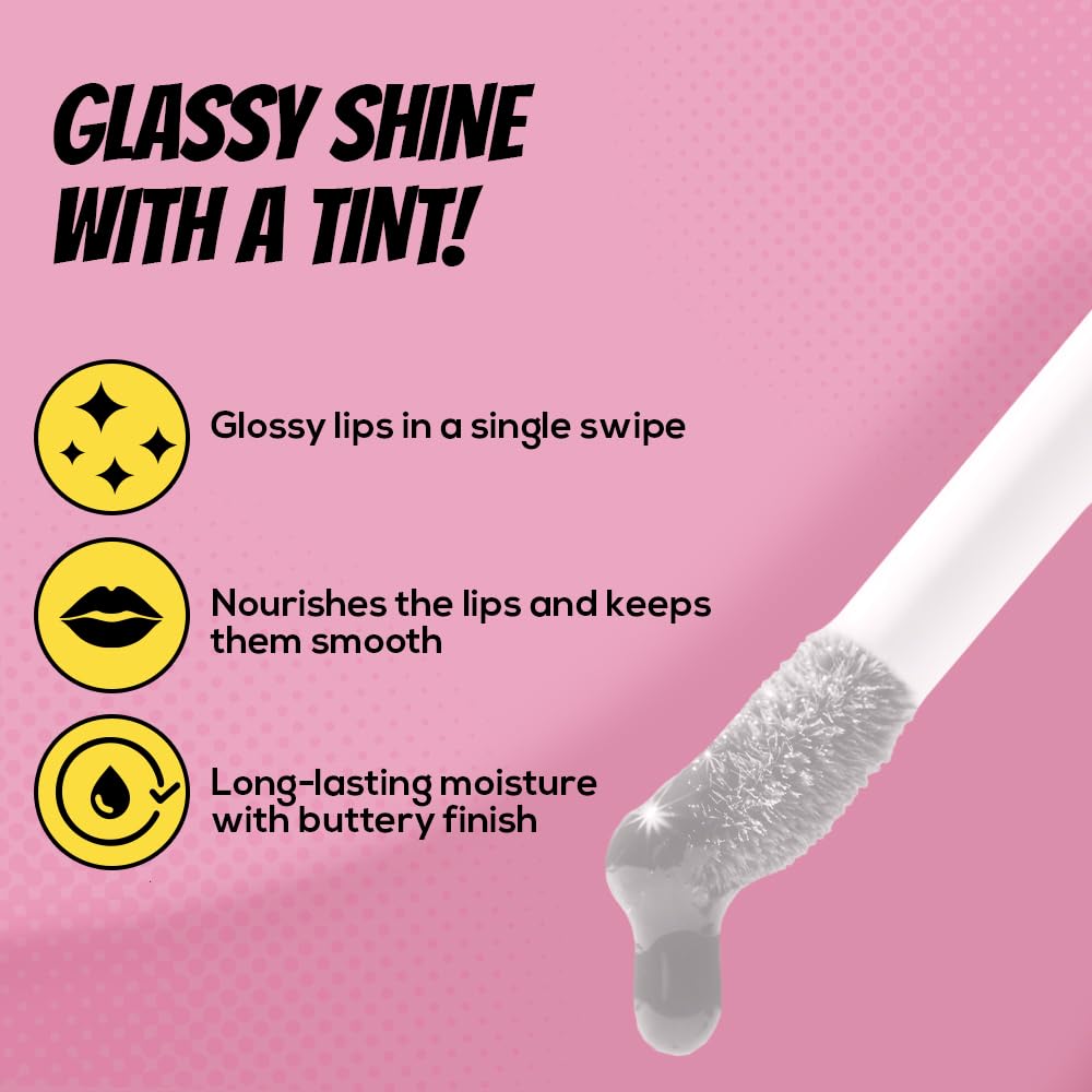 RENEE Everyday Quick Gloss - Clear Drama, Supple Glossy Lips, For Long Lasting Hydration, Lightweight & Non-Sticky Formula with Subtle Tint, Shea Butter & Vitamin E Infused - View 4 of 5