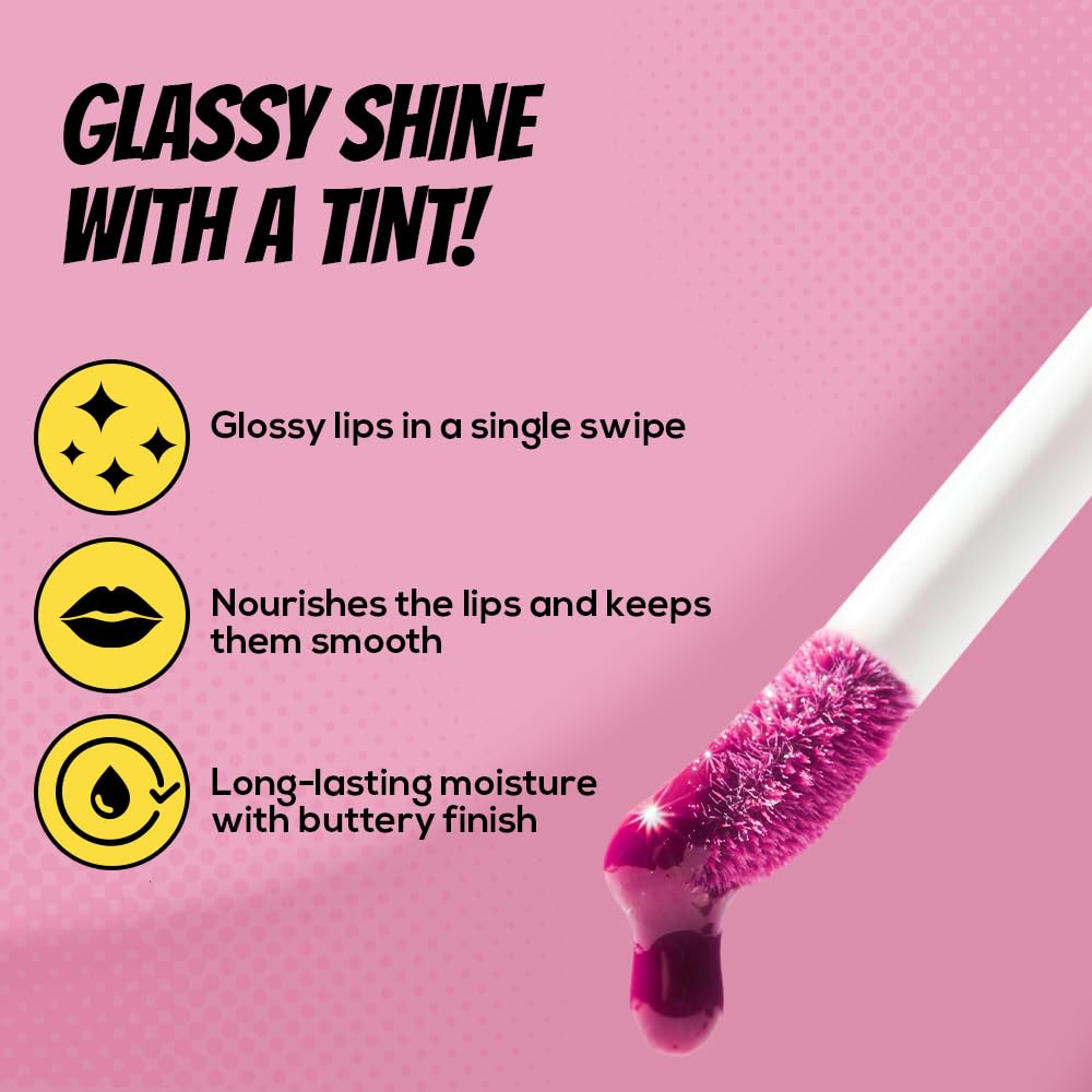 RENEE Everyday Quick Gloss - Plum Dream, Supple Glossy Lips, For Long Lasting Hydration, Lightweight & Non-Sticky Formula with Subtle Tint, Shea Butter & Vitamin E Infused - View 4 of 5