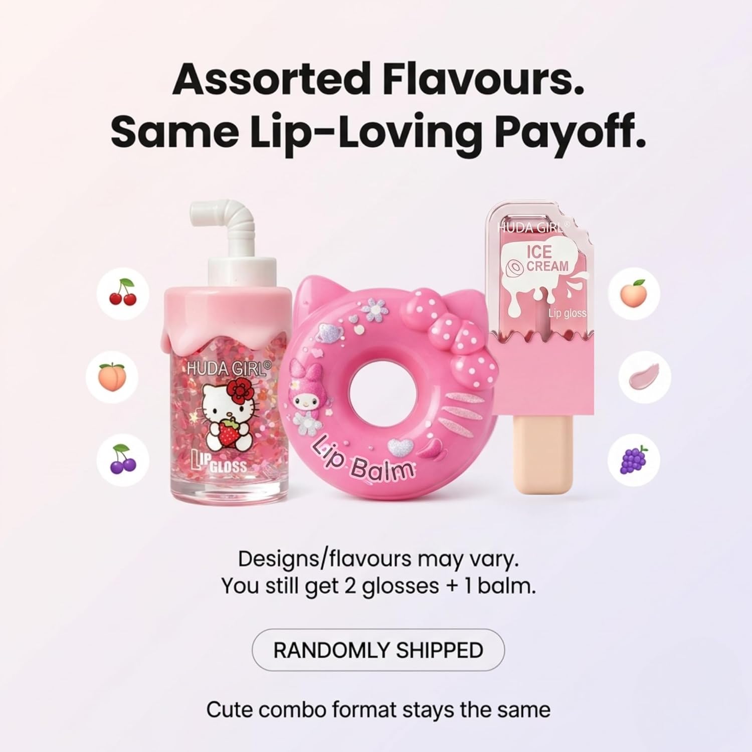Lip Gloss Combo for Girls, Ice Cream Tint | Juice LipGloss, Moisturizing Lip Balm for Dry, Perfect Glossy Finish, Everyday Glam, Gifting - View 2 of 7