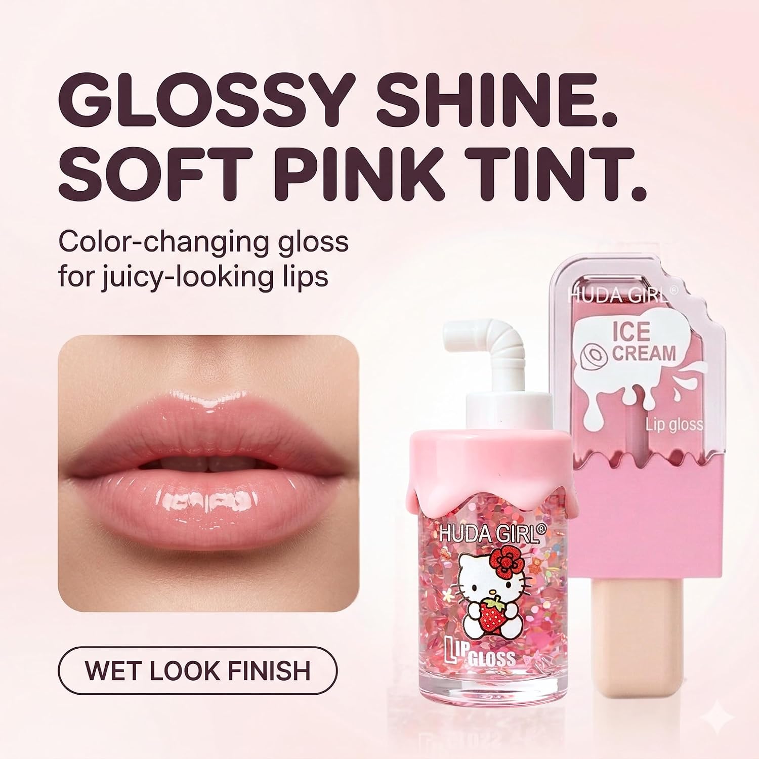 Lip Gloss Combo for Girls, Ice Cream Tint | Juice LipGloss, Moisturizing Lip Balm for Dry, Perfect Glossy Finish, Everyday Glam, Gifting - View 6 of 7
