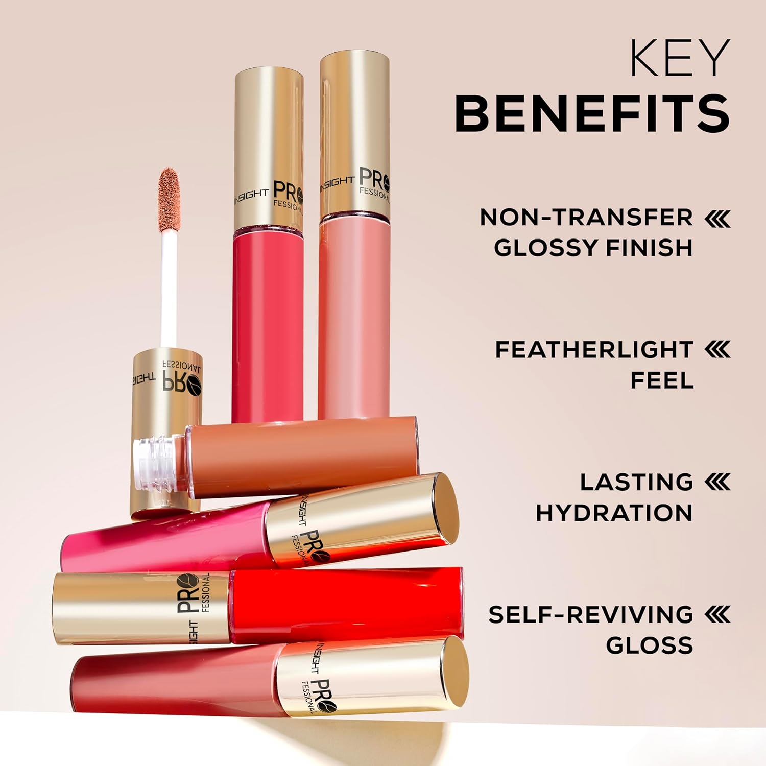 INSIGHT Radiant Lip Color (Purple Rain) | Glossy Finish | Lightweight Formula with Glass-Like Shine | Enriched with Hyaluronic Acid & Avocado Oil for Hydrated, Soft, Nourished Lips, 7g - View 7 of 7
