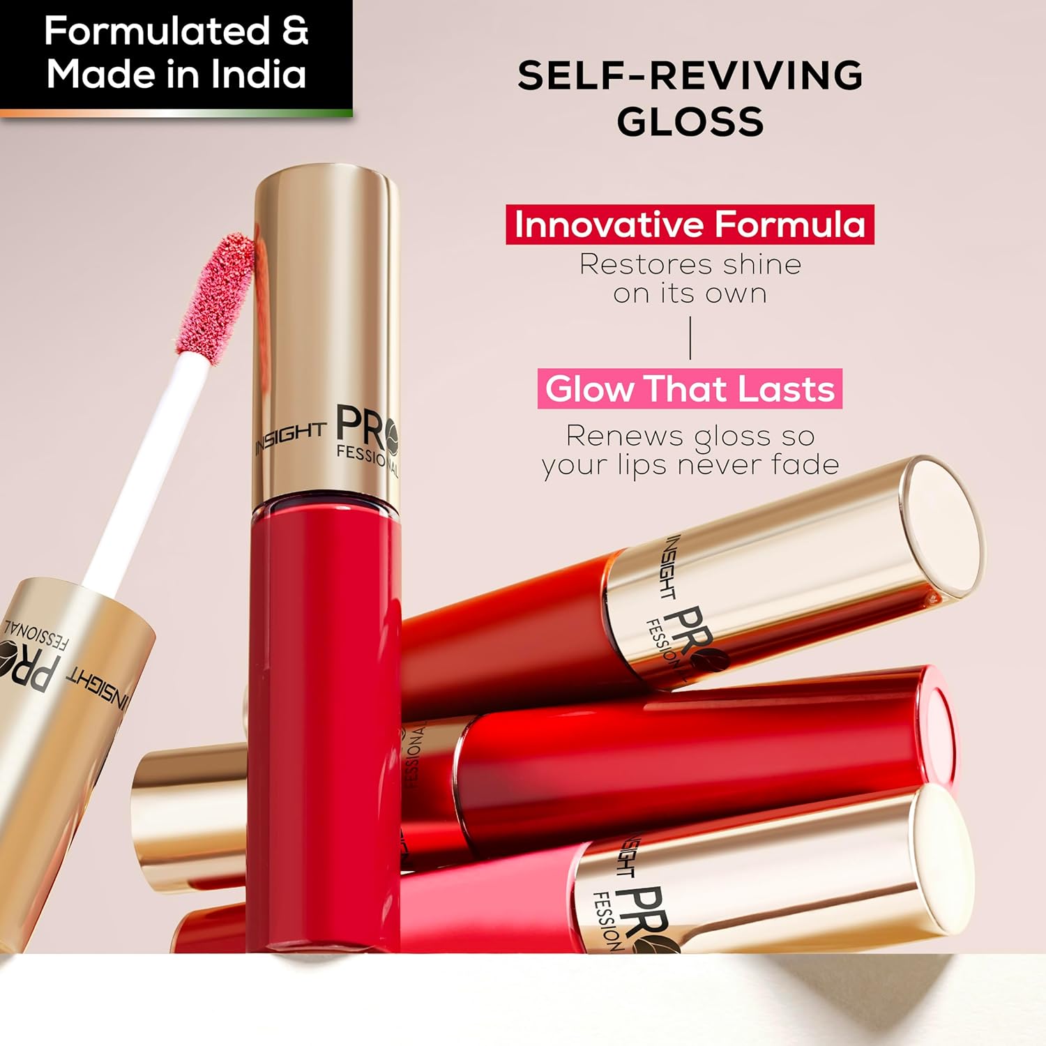 INSIGHT Radiant Lip Color (Taupe Temptation) | Glossy Finish | Lightweight Formula with Glass-Like Shine | Enriched with Hyaluronic Acid & Avocado Oil for Hydrated, Soft, Nourished Lips, 7g - View 2 of 7