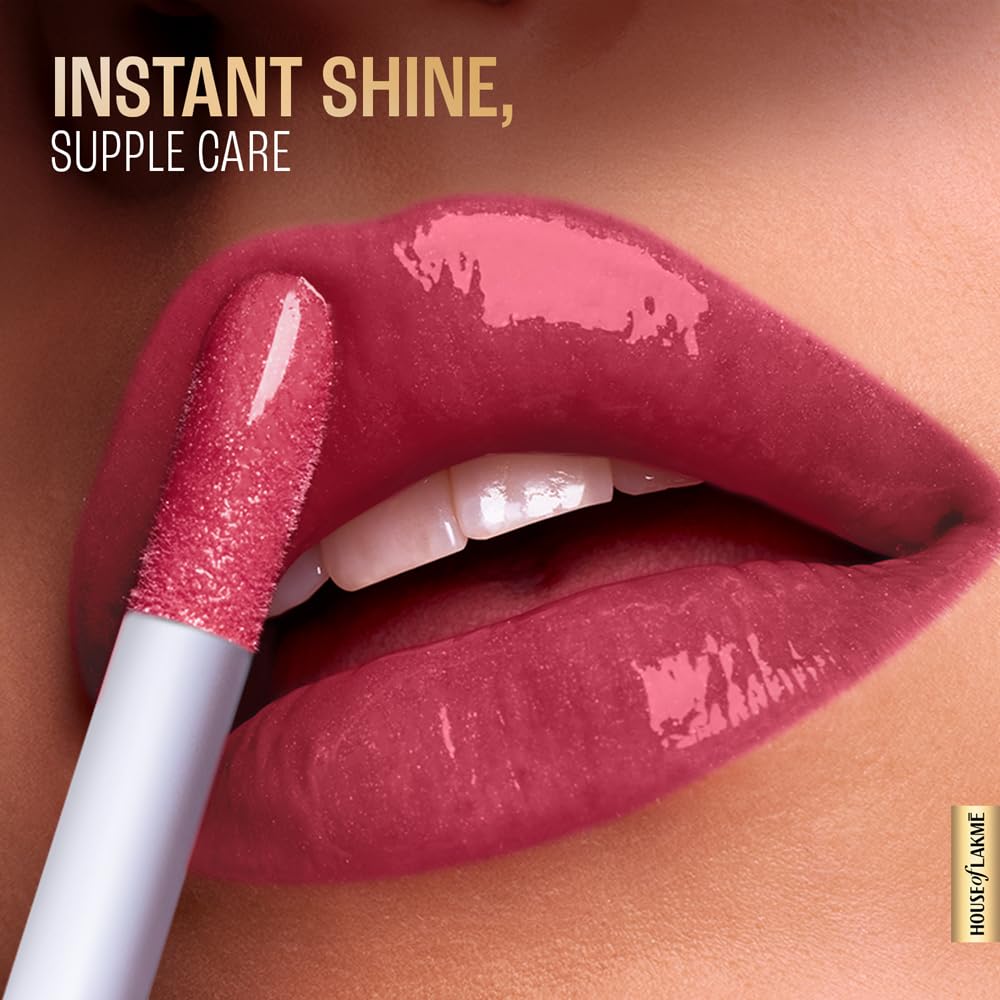 LAKMÉ LAKM LAKME SuperglowVIT C, Glossy Glass Shine Lip Gloss, HotpinkC6, 6 ml, for and Supple Lips, with Vitamin C E, High Finish, Hydrates Reduces Fine Lines | Ml Red - View 5 of 8