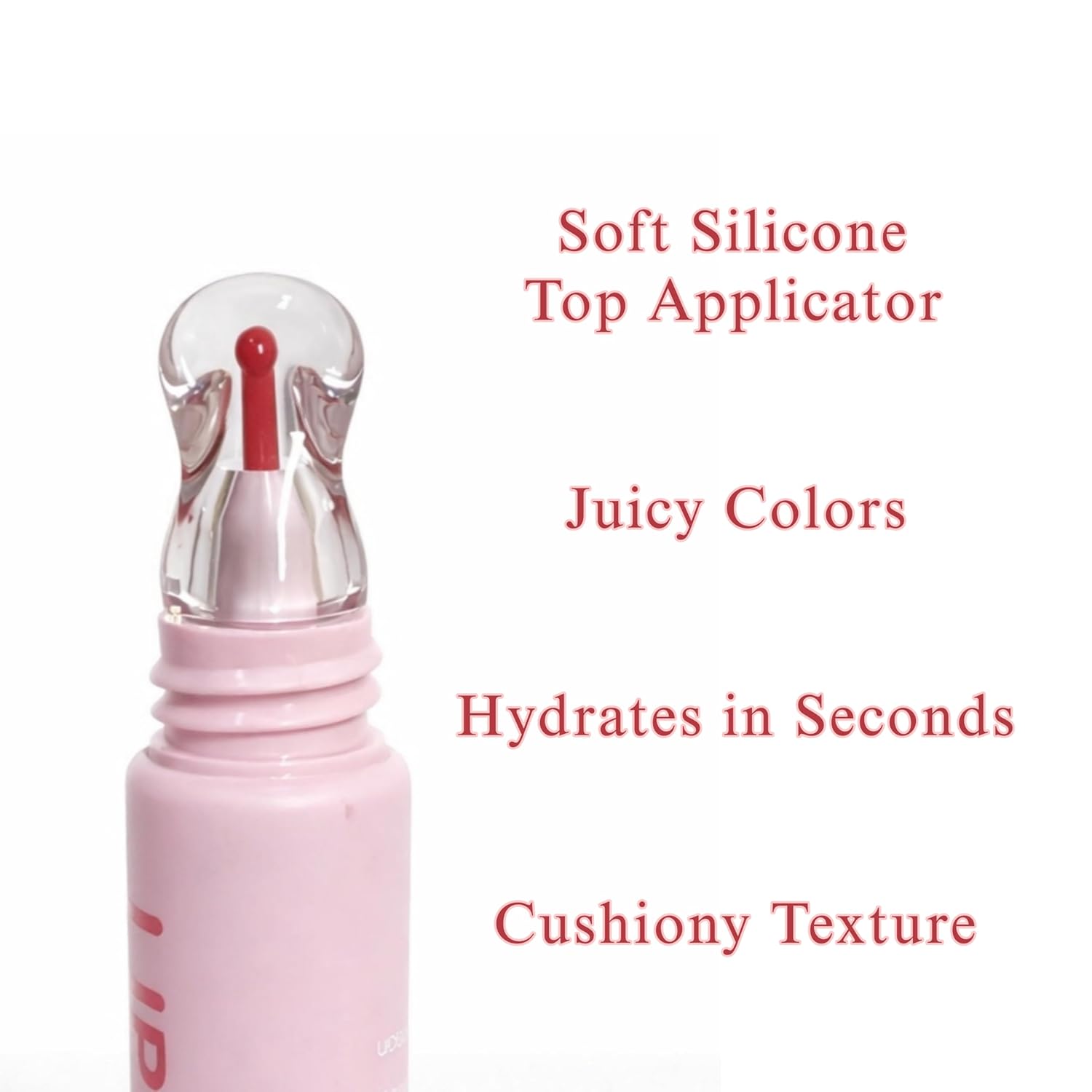 CRAZY GIRL Korean Crystal Glaze Moisturizing Lip Gloss | Kawaii Cute Tube | Strawberry, Honey & Jojoba Oil Infused | Hydrating Non-Sticky Glass Shine Lip Gloss for Girls & Women (Burnt Maroon + Pink Pop) | Moisturizing Gloss - View 2 of 3