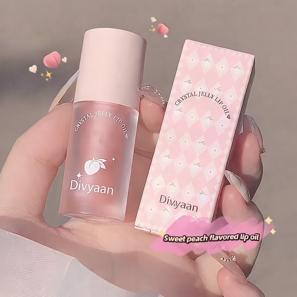 Korean Crystal Jelly Lip Oil Hydrating Moisturizing Lip Gloss Non Sticky High Shine Lip Glaze Natural Tint Smooth Glossy Finish Lightweight Lip Care Makeup for Women Girls - View 2 of 7