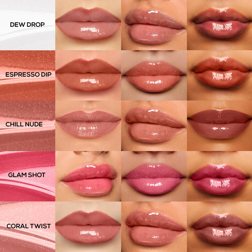 RENEE Shine Forever Lip Gloss Combo of 10 l Non-Sticky, Hydrating, Nourishing l Long-lasting, Smooth, Moisturizing Effect l Shea Butter & Vitamin E Infused l Travel Friendly l Ideal Gifting - View 2 of 6