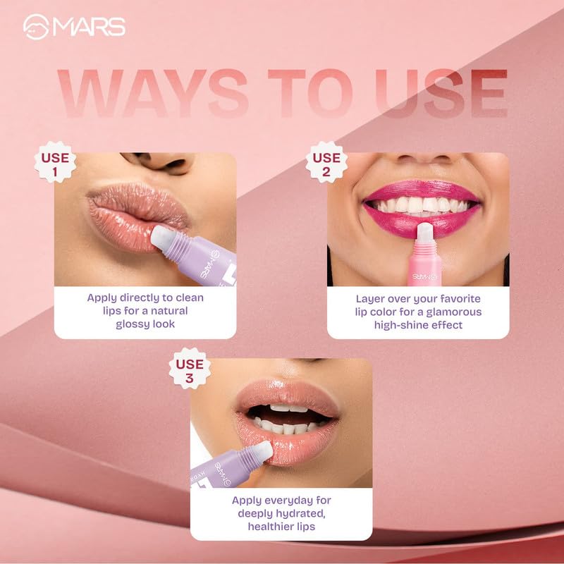MARS Lippy Top Hydrating Lip Gel (10ml) (06-TOASTY RAISIN) | Nourished With Vitamin-E & Shea Butter | Long Lasting Hydration | Glossy Finish | Easy to Apply - View 4 of 8
