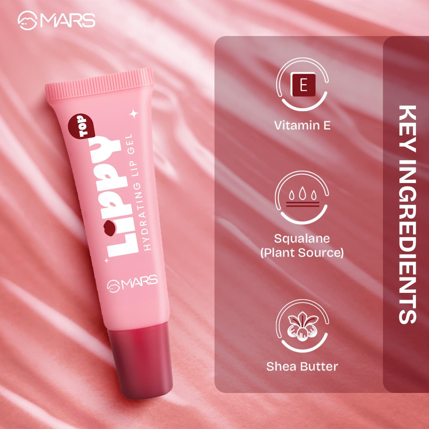 MARS Lippy Top Hydrating Lip Gel (10ml) (01-PLUMPY GRAPES) | Nourished With Vitamin-E & Shea Butter | Long Lasting Hydration | Glossy Finish | Easy to Apply - View 5 of 8