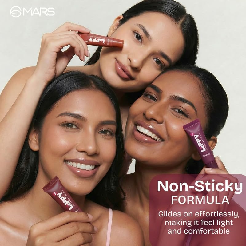 MARS Lippy Top Hydrating Lip Gel (10ml) (05-SWEET PLUM) | Nourished With Vitamin-E & Shea Butter | Long Lasting Hydration | Glossy Finish | Easy to Apply - View 6 of 7