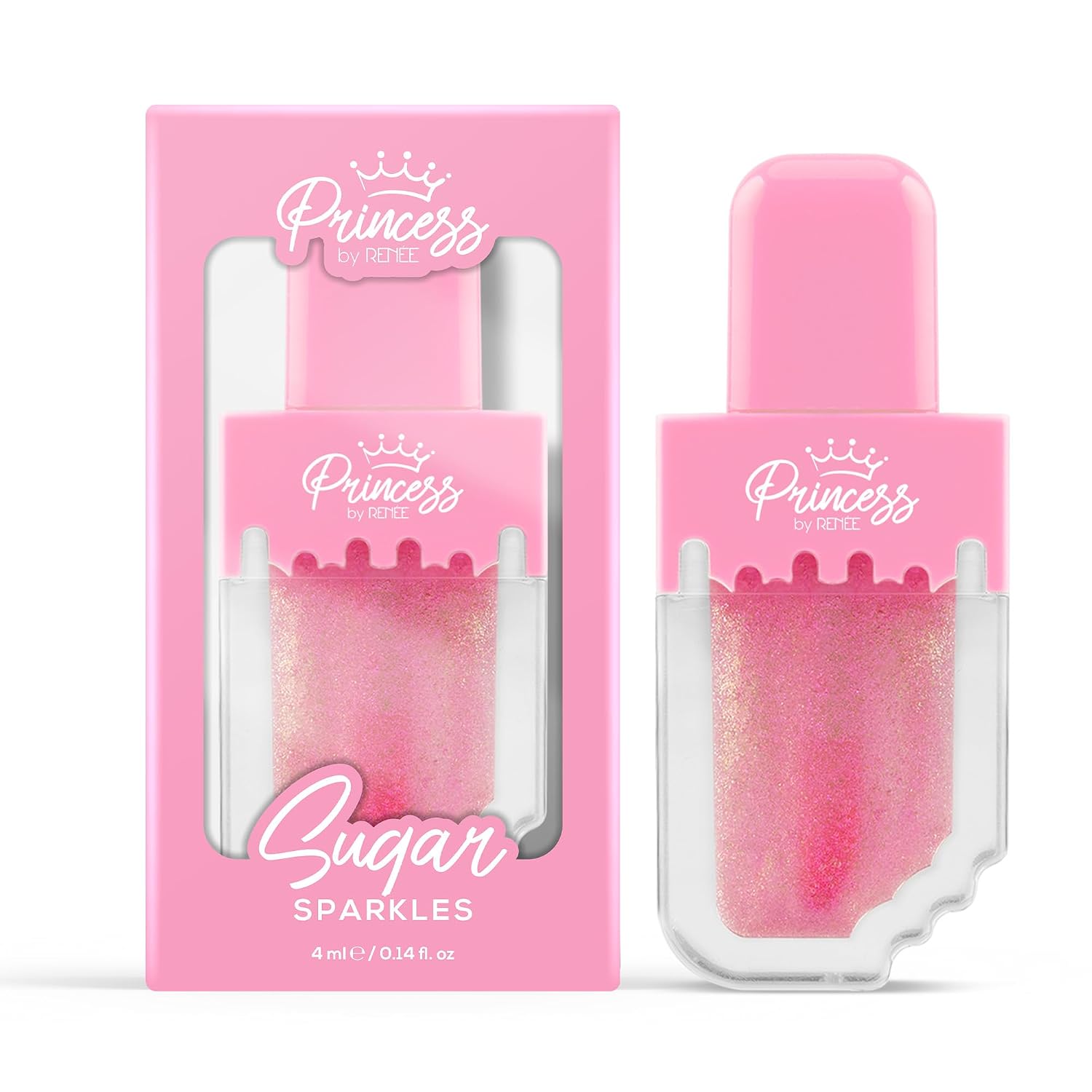Princess By RENEE Sugar Sparkles Colour Changing Lip Gloss | For Pre-Teens | PH-Activated | Lightweight | Non-sticky & Non-Drying Formula with Shimmery Effect | For Soft & Supple Lips | Vitamin E Infused | 4 Ml - View 6 of 6