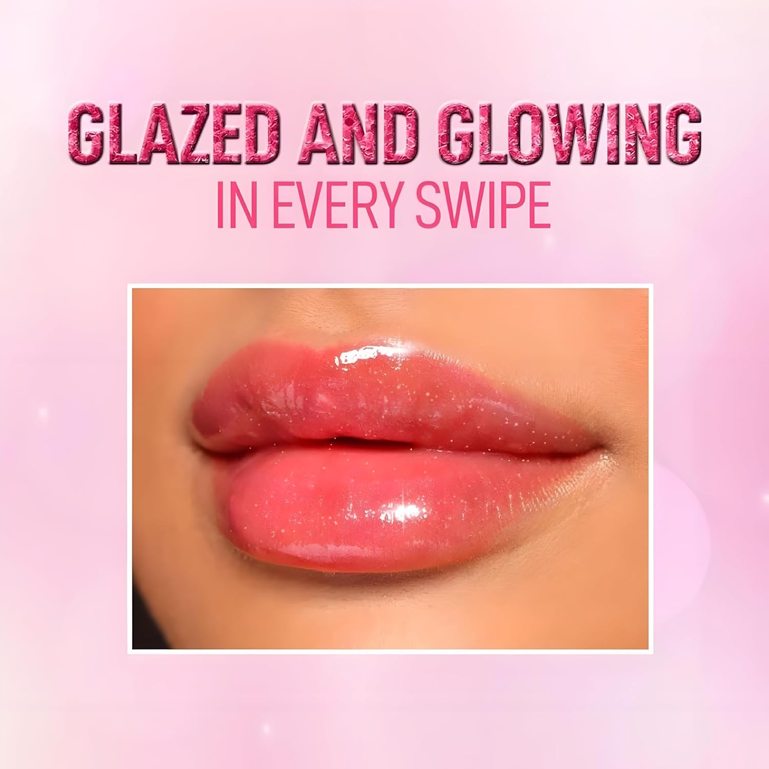 CRAZY GIRL Cute Lip Gloss & Lip Oil Combo Set of 4 | Pink & Clear Tinted Glosses | Aesthetic Makeup Gift Set for Girls & Teens (Combo #3) | Cute Designs - View 5 of 7