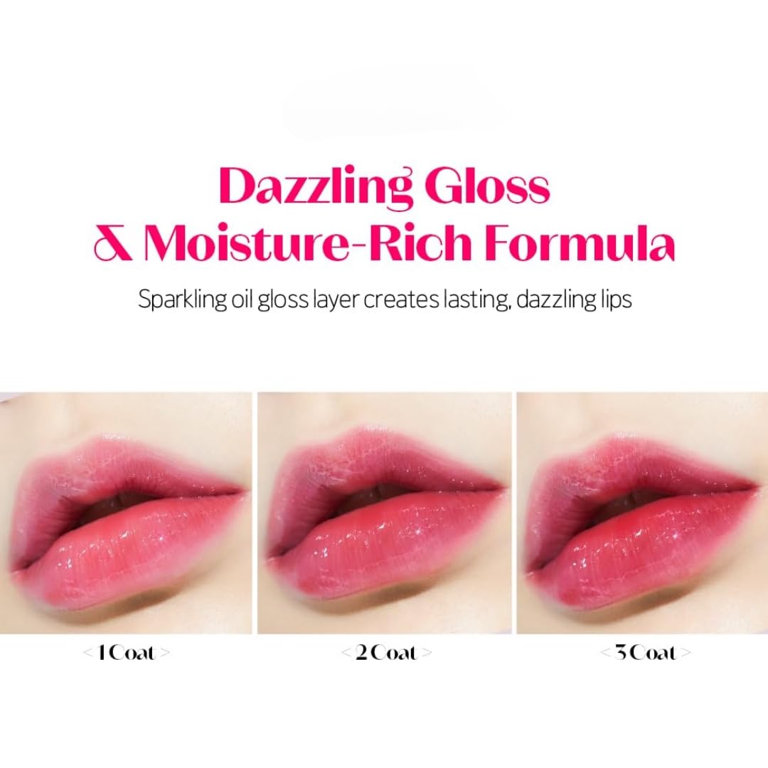 CRAZY GIRL Cute Lip Gloss & Lip Oil Combo Set of 4 | Pink & Clear Tinted Glosses | Aesthetic Makeup Gift Set for Girls & Teens (Combo #1) | Cute Designs - View 2 of 7