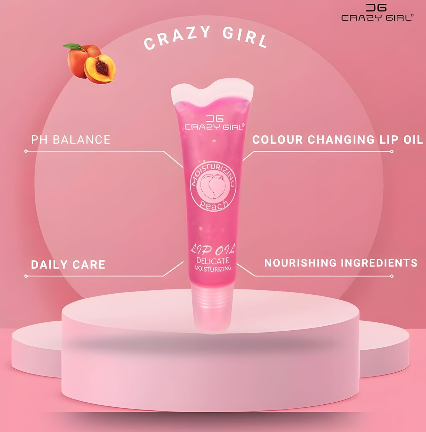 CRAZY GIRL Cute Lip Gloss & Lip Oil Combo Set of 4 | Pink & Clear Tinted Glosses | Aesthetic Makeup Gift Set for Girls & Teens (Combo #5) | Cute Designs - View 8 of 8