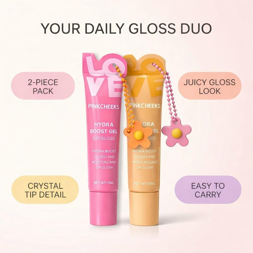 Korean Lip Gloss for Girls – Cute Tinted Hydrating Lip Gloss with High Shine Finish | K-Beauty Inspired Moisturizing Lipgloss | Long-Lasting Glossy Lip Tint (All Six Shades) - View 2 of 6
