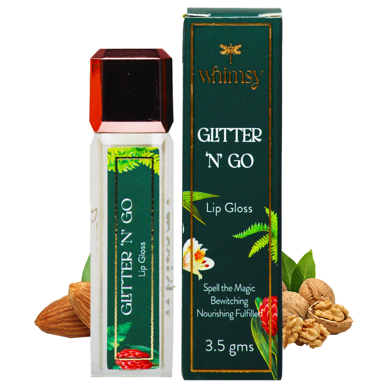 Whimsy Beauty Lip Gloss for Kids and Girls | Non Sticky Lightweight Formula with Hydrating Care | Tinted Gloss for Soft Nourished Lips | 4 to 16 Years | Organic, Natural, Chemical Free (Glitter n Go) - Related product