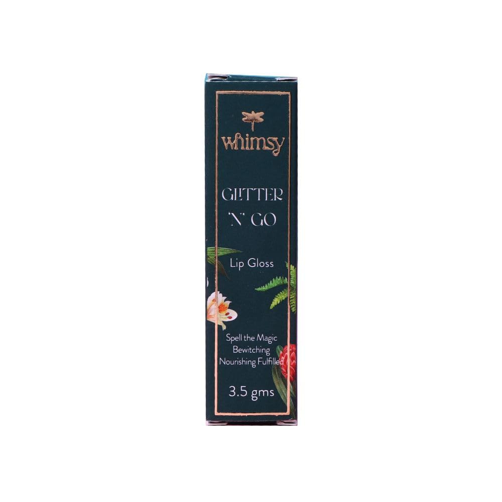 Whimsy Beauty Lip Gloss for Kids and Girls | Non Sticky Lightweight Formula with Hydrating Care | Tinted Gloss for Soft Nourished Lips | 4 to 16 Years | Organic, Natural, Chemical Free (Glitter n Go) - View 2 of 4