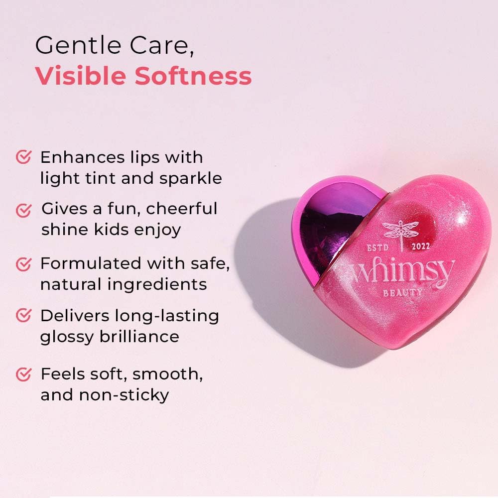 Whimsy Beauty Eye Glitter for Girls | Sparkle Eyeshadow with Long Lasting Colour | Safe Makeup with Edible Glitter for Kids | 4 to 16 Years | Organic, Natural, Chemical Free (Pink Gloss) - View 5 of 6