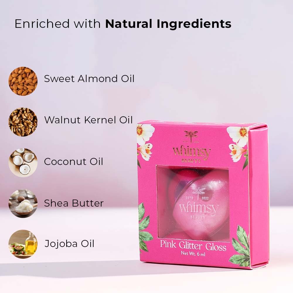 Whimsy Beauty Eye Glitter for Girls | Sparkle Eyeshadow with Long Lasting Colour | Safe Makeup with Edible Glitter for Kids | 4 to 16 Years | Organic, Natural, Chemical Free (Pink Gloss) - View 6 of 6