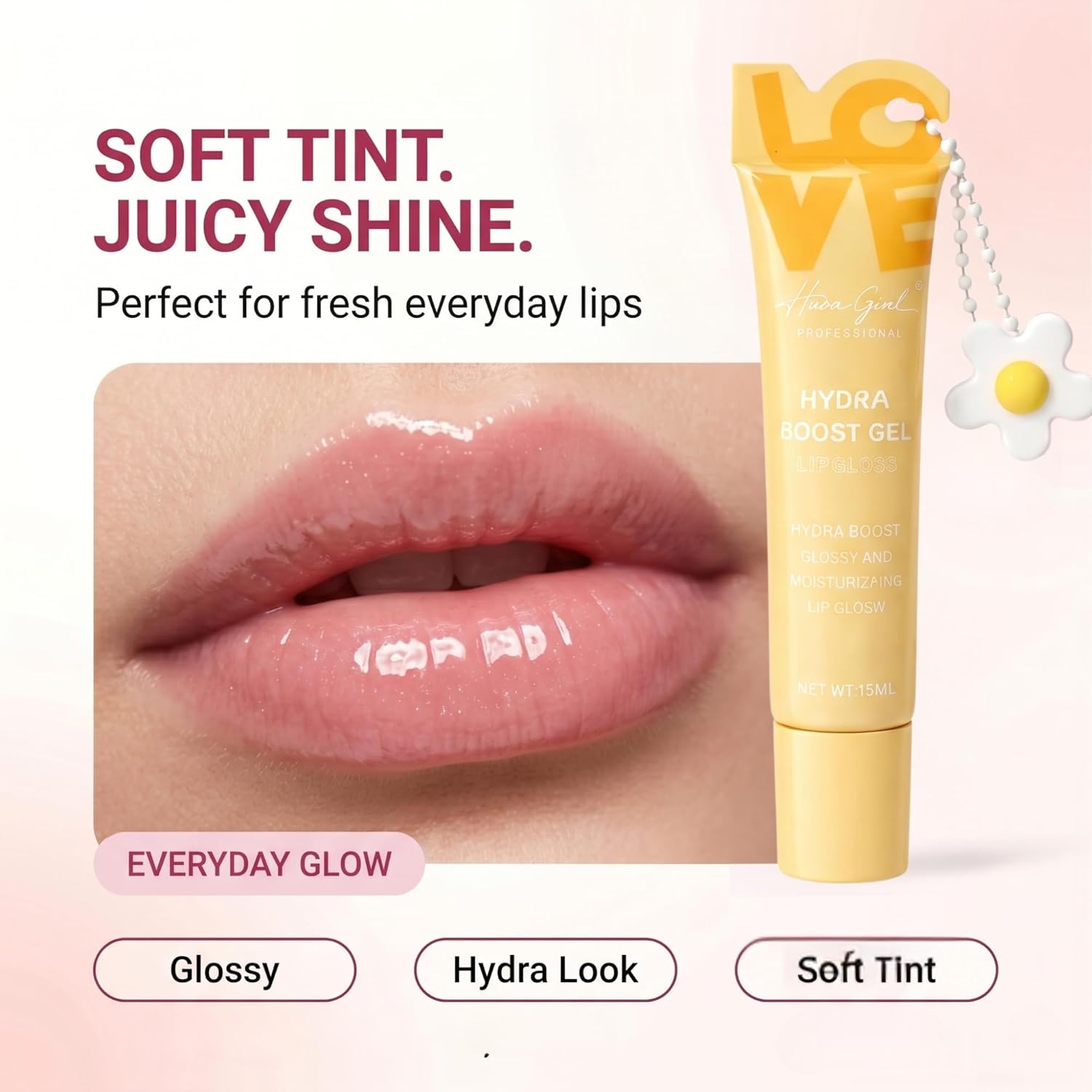 Lip Gloss Korean, Cute Duo Lip Gloss For Girls | High Shining | Tinted | Hydrating Lipgloss women Set Of 2 | Korean Beauty Inspired Makeup Lip Tint Gift - View 3 of 7