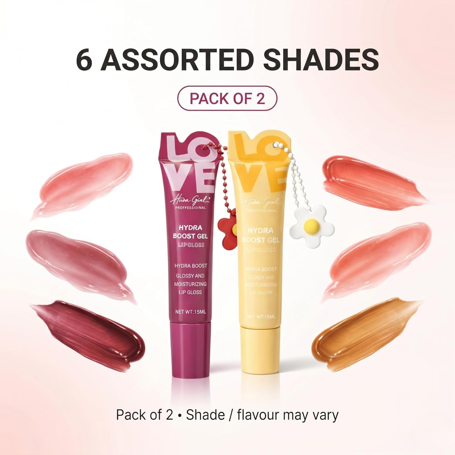 Lip Gloss Korean, Cute Duo Lip Gloss For Girls | High Shining | Tinted | Hydrating Lipgloss women Set Of 2 | Korean Beauty Inspired Makeup Lip Tint Gift - View 5 of 7
