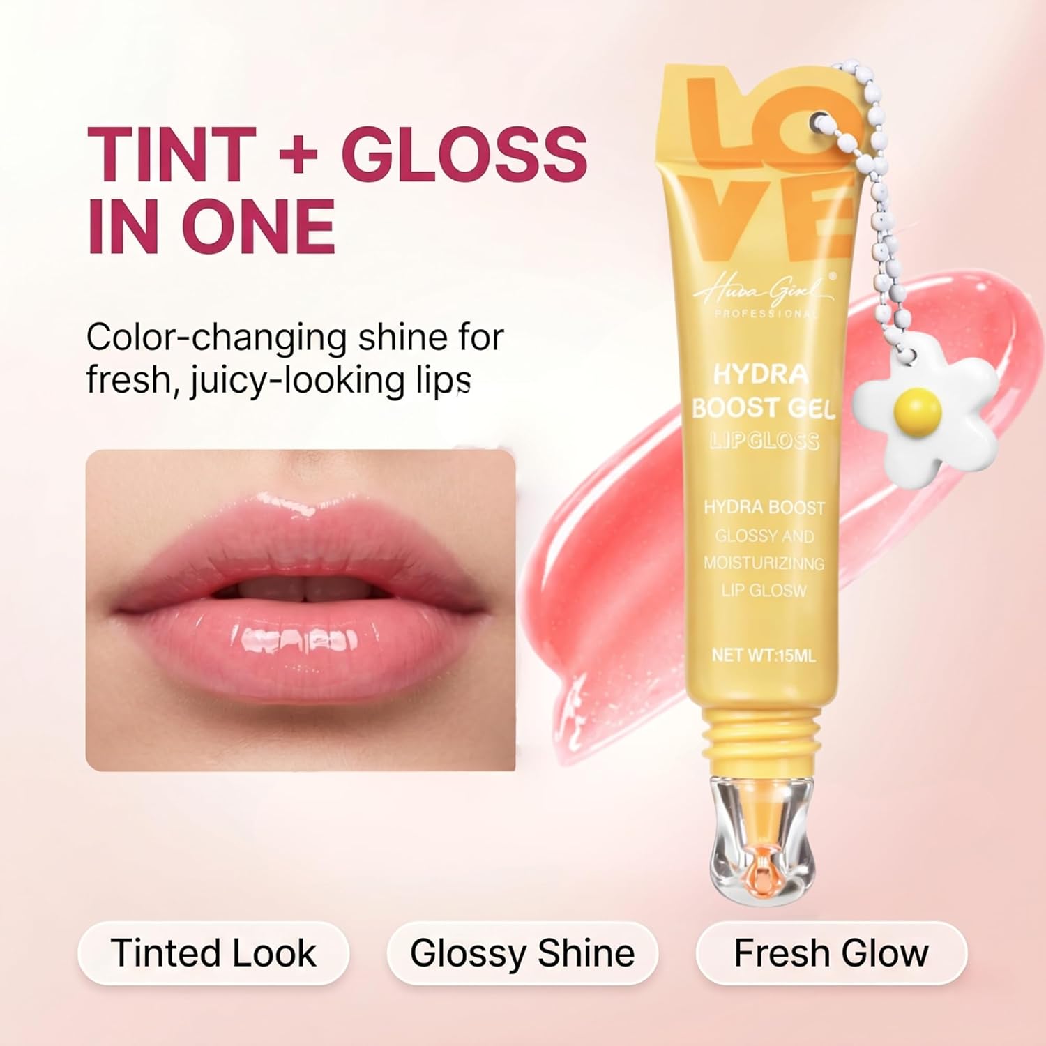 Lip Gloss Korean, Cute Duo Lip Gloss For Girls | High Shining | Tinted | Hydrating Lipgloss women Set Of 2 | Korean Beauty Inspired Makeup Lip Tint Gift - View 7 of 7