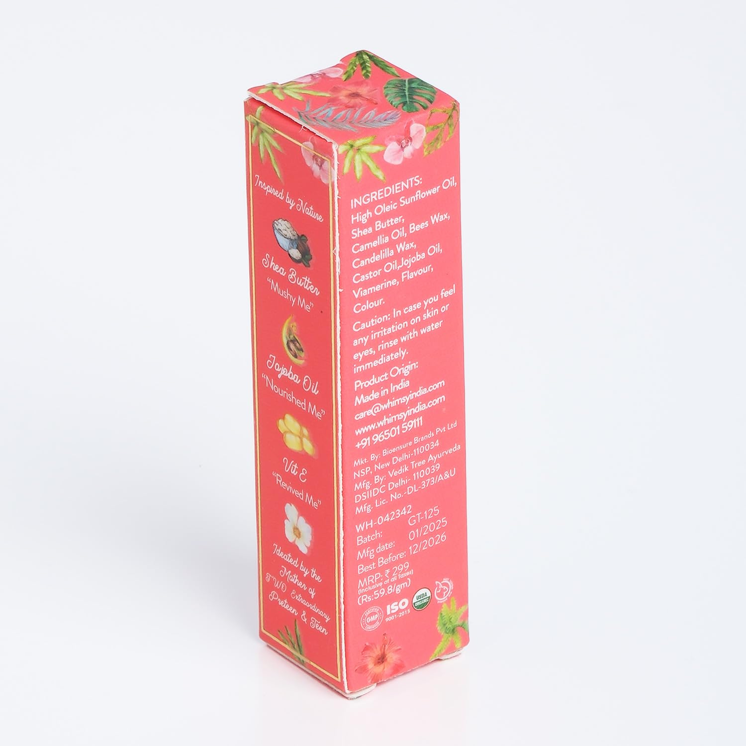 Whimsy Beauty Tinted Lip Balm for Kids, Non-Toxic Lip Balm for Dry and Chapped Lips, Hydrating and Nourishing Lip Care for Smooth Moisturised Lips, (4 to 16 years) Organic, Chemical Free (Georgia) - View 5 of 5