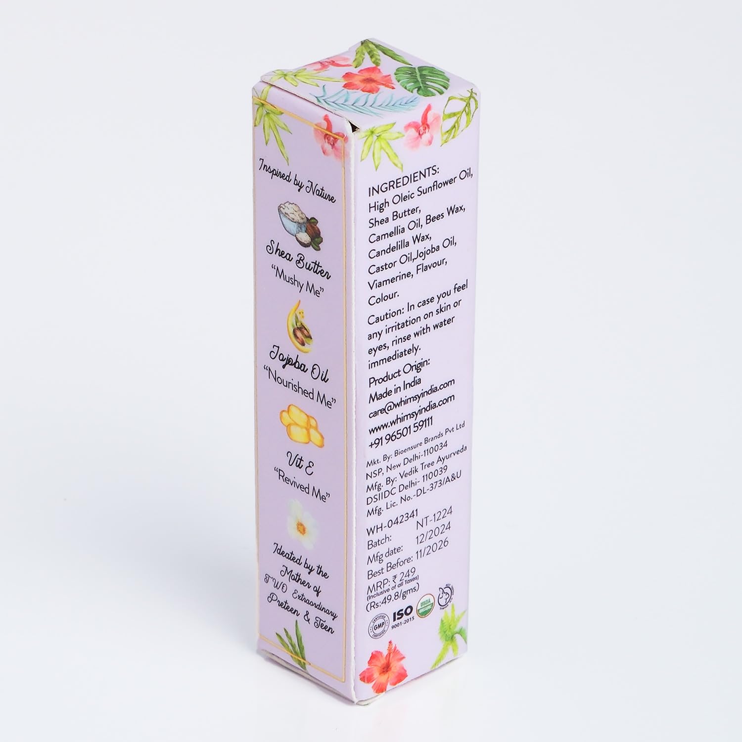 Whimsy Beauty Tinted Lip Balm for Kids | Hydrating Lip Care for Dry and Chapped Lips | Soft Smooth Moisturised Finish | 4 to 16 Years | Organic, Natural, Chemical Free (Nature) - View 5 of 5