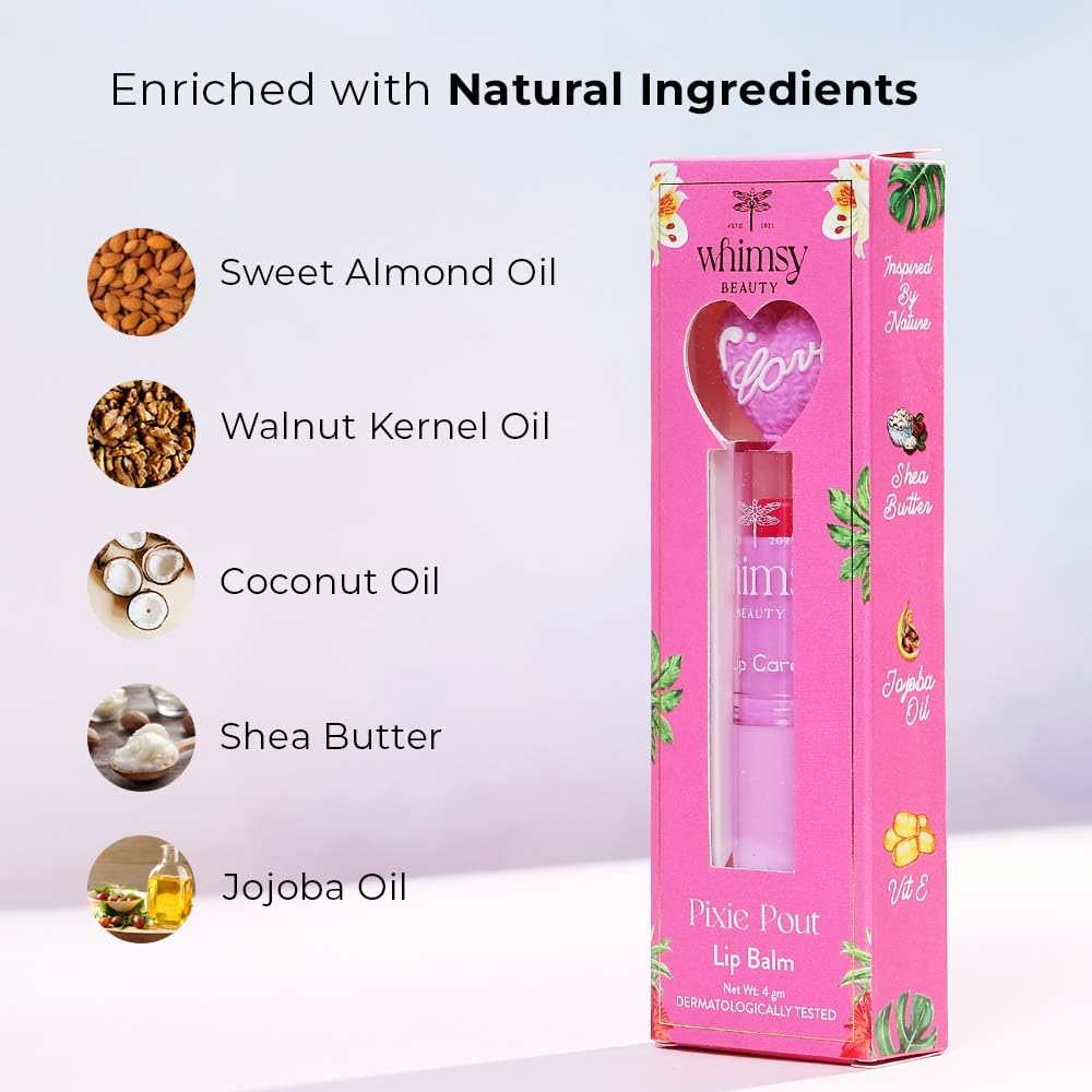 Whimsy Beauty Pixie Pout Lip Balm for Kids and Pre-Teens | Daily Lip Care with Lightweight Moisturising Texture | Smooth Soft Finish | 4 to 16 Years | Organic, Natural, Chemical Free 4 gms - View 6 of 6