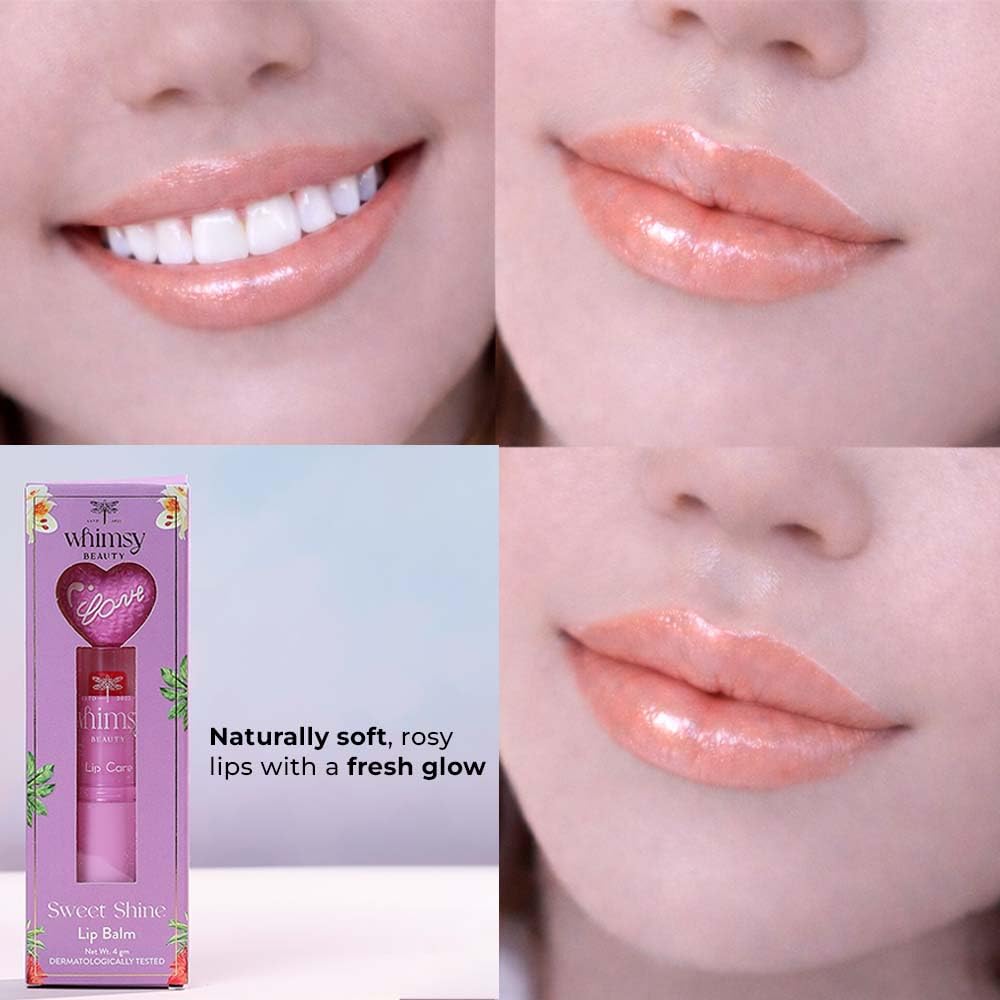 Whimsy Beauty Sweet Shine Lip Balm for Kids & Pre-Teens | Daily Lip Care with Lightweight Moisturising Formula | 4 to 16 Years | Organic, Natural Formula | Sulfate & Paraben Free | 4 gms - View 2 of 5