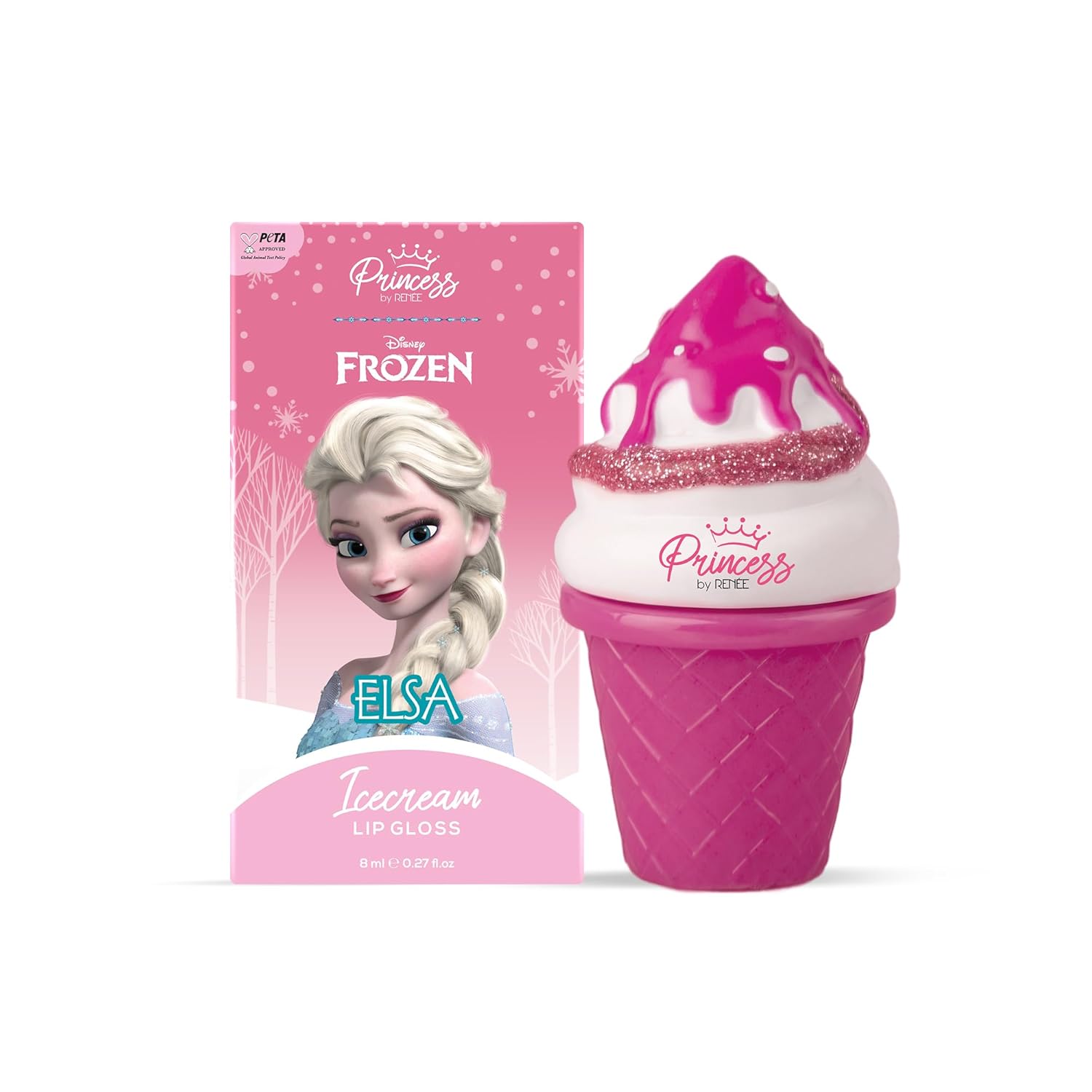 RENEE Disney Frozen Princess Icecream Lip Gloss Elsa-For Pre-Teen Girls,Enriched With Shea Butter & Apricot Oil,Adds Glossy Shine With Nourishing And Moisturizing Effect - No Parabens - 8Ml - Related product