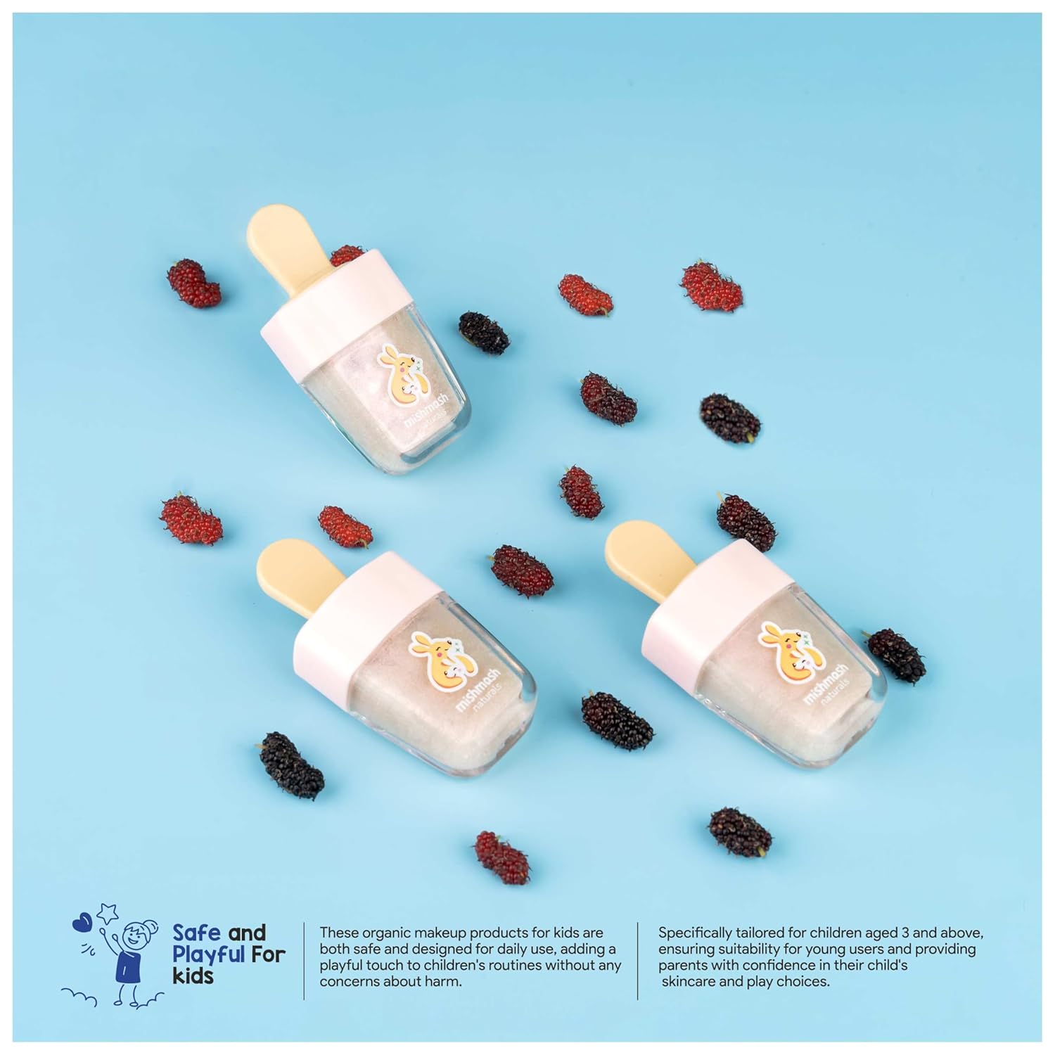 Lip Gloss for Girls – Vanilla Hydrating Non-Sticky Lip Gloss for Kids, Preteens & Teens | High Shine Moisturizing Lip Care with Hibiscus Oil & Mulberry Extract | Ages 3-14 | 12 ml - View 2 of 5