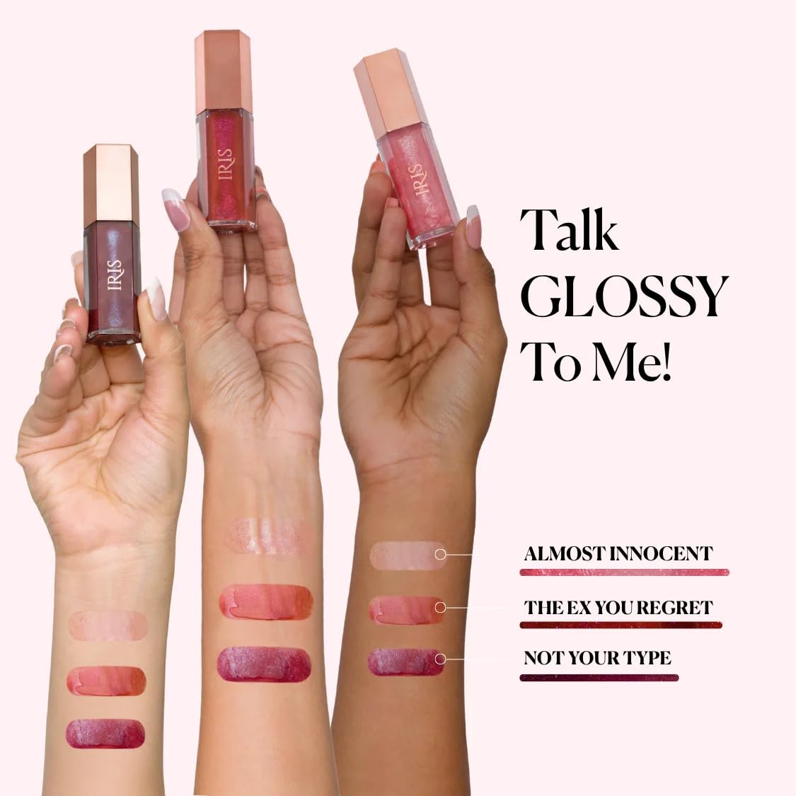 Shimmer Lip Gloss, Non-Sticky, Hyaluronic Acid & Collagen, Not Your Type- 9.5ml - View 3 of 8